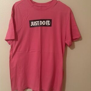 Nike Kids Tee in Bold Pink with 'Just Do It' Graphic